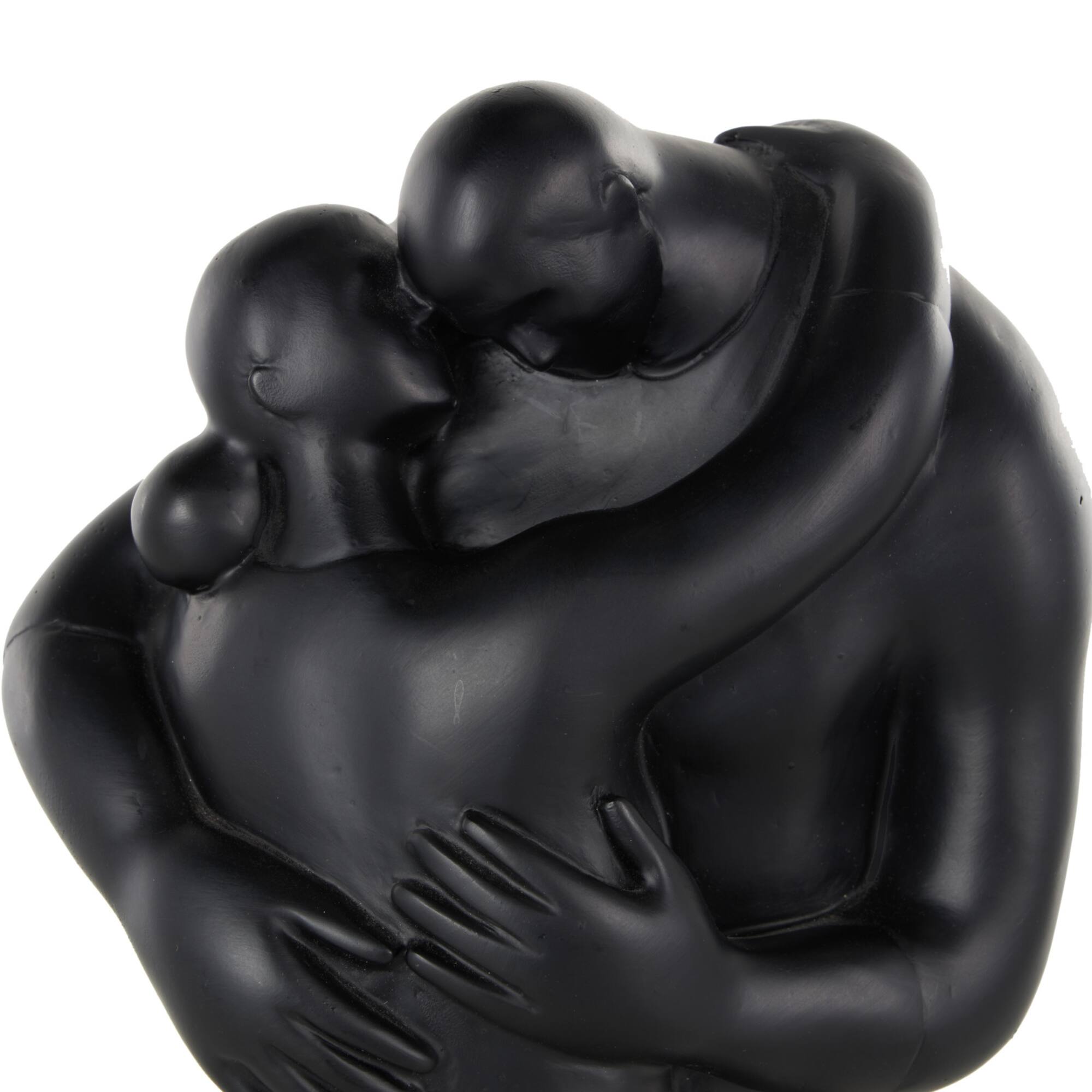 12.5" People Hugging Decorative Sculpture with Square Base